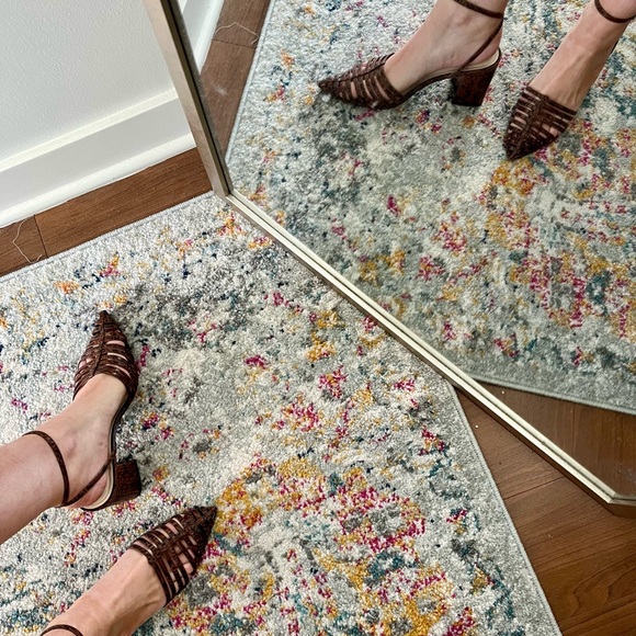 Marc Fisher Brown Strappy Heels - Picture 5 of 6